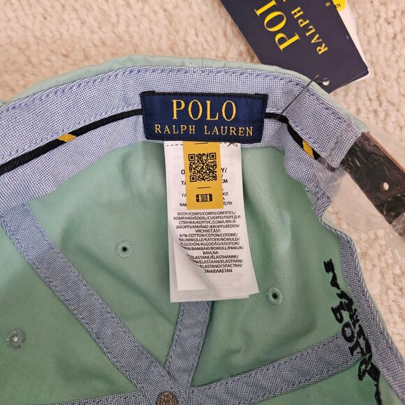 NEW! Mint Green Polo Ralph Lauren Baseball Hat - Picture 6 of 7